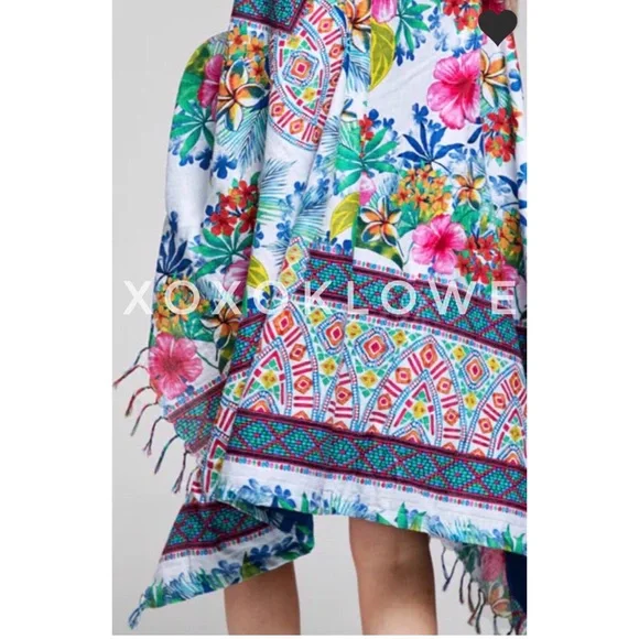 Floral Print Luxury Oversized Beach Blanket Towel - Picture 6 of 10